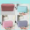 Striped Makeup Organizer With Large Capacity Travel Wash Bag For Daily Use