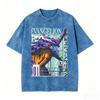 Neon Genesis Evangelion Anime, Unisex, Four-season Vintage, Old Cotton Washed T-shirt