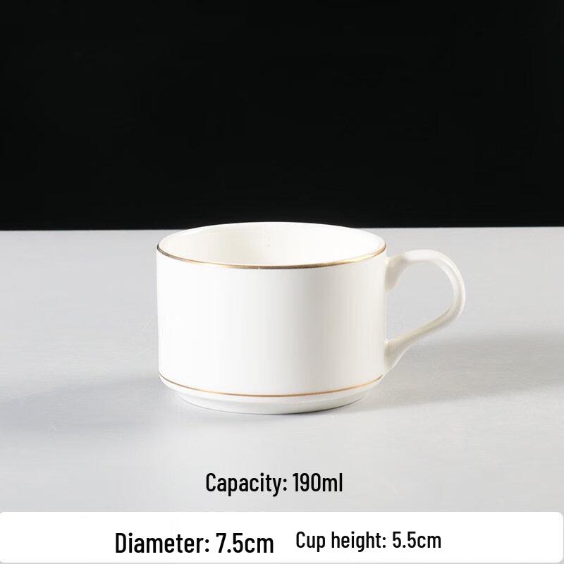Shangqi Gold Rim Ceramic Coffee Cup Set