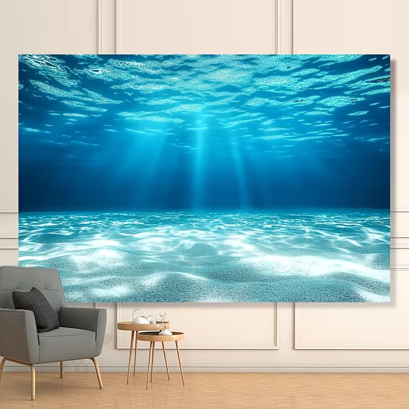 2D Natural Deep Sea Underwater Sunshine Pool Party Photography Backdrop Decor