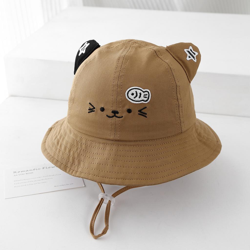 Kids Outdoor Panama Hat Cartoon Cute Sun Protection Lightweight Sun Visors Cap Summer Wide Brim Sunshade Outdoor Fisherman Hat