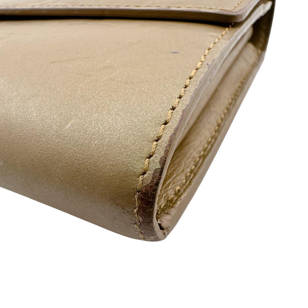 LOUIS VUITTON Monogram mat leather Portefeiulle Sarah Purse beige leather Used