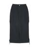 Fdr Side String Long Skirt Black