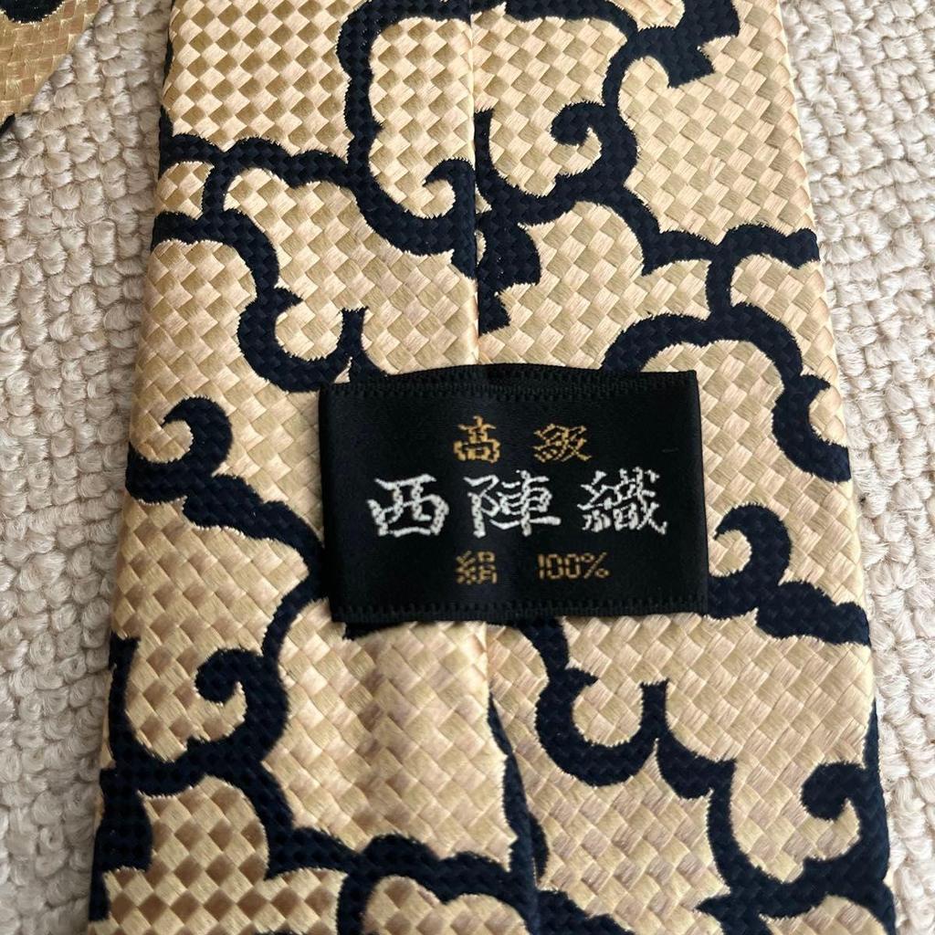 Used Nishijin-ori tie, dandy, elegant, Japanese pattern