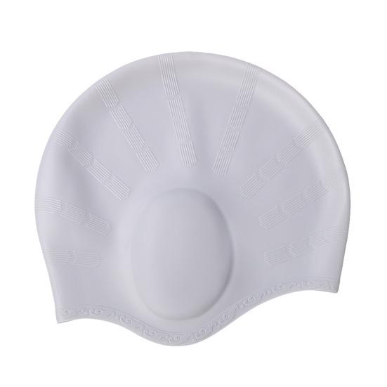 Silikon-Badehaube für Erwachsene, Wasserdicht, Rutschfest, Elastische Pool-Badekappe, für Männer und Frauen, Gehörschutz, Badekappe für kurzes und langes Haar