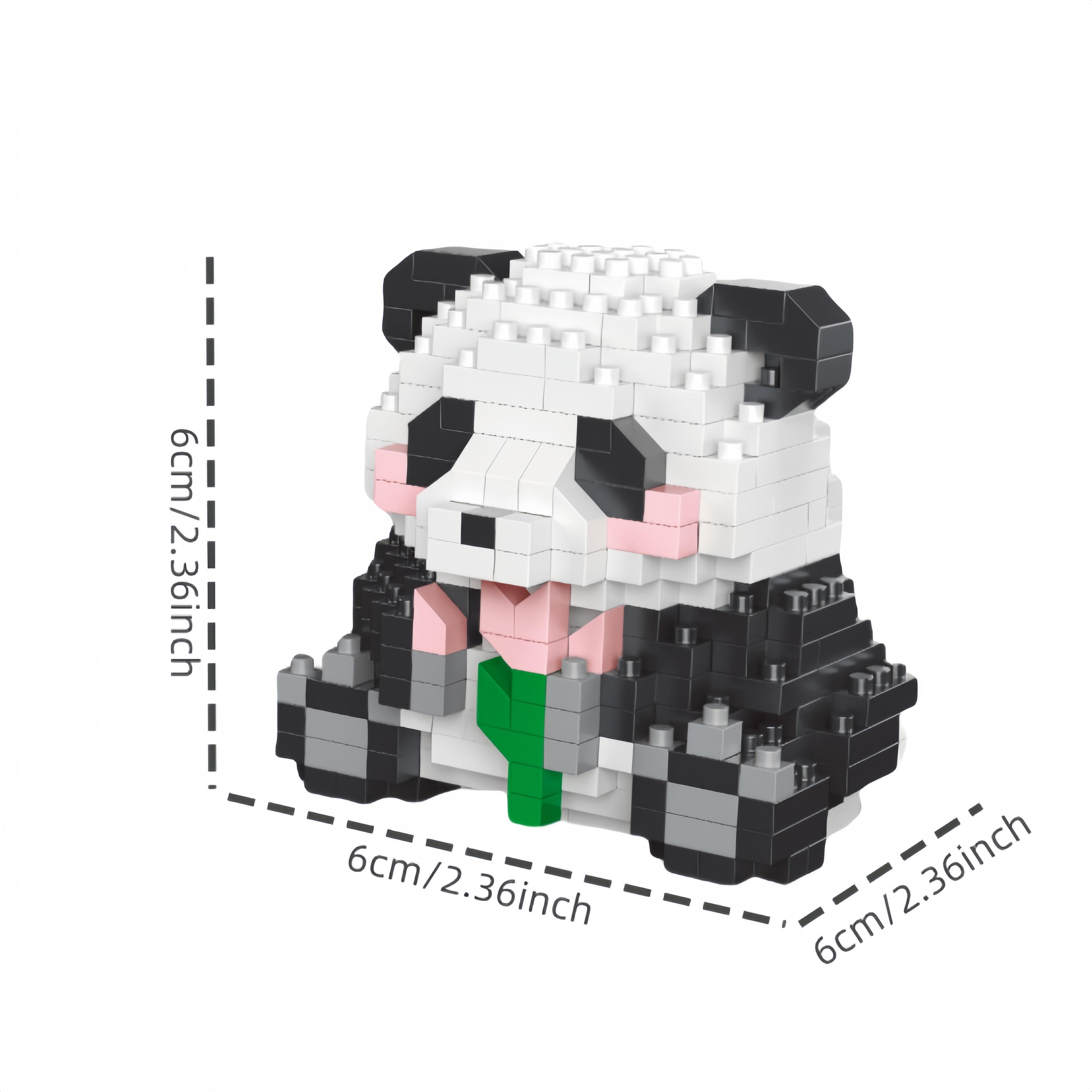 Micro Mini Cat Dog Raccoon Panda Cute Pet Small Building Blocks DIY Model Series Decorations Children s Toys Children s Gift in bag