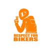 SCIONE Samolepky na auto "Respekt pro motorkáře" Motocykl Auto Reflexní Vodotěsné Samolepky Cool Samolepky na auto