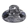 WideSunVisor Hat with Fan Cooling Fishing Breathable for Anglers, Gardeners, Hiking,