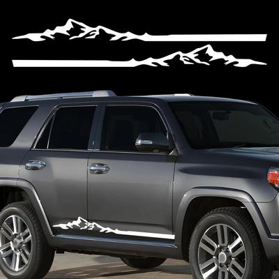 2PCS Car Door Side Stickers For Toyota 4Runner Sport Stripes Vinyl Decals Self-adhesive Auto Body Decoration Decals Accessories