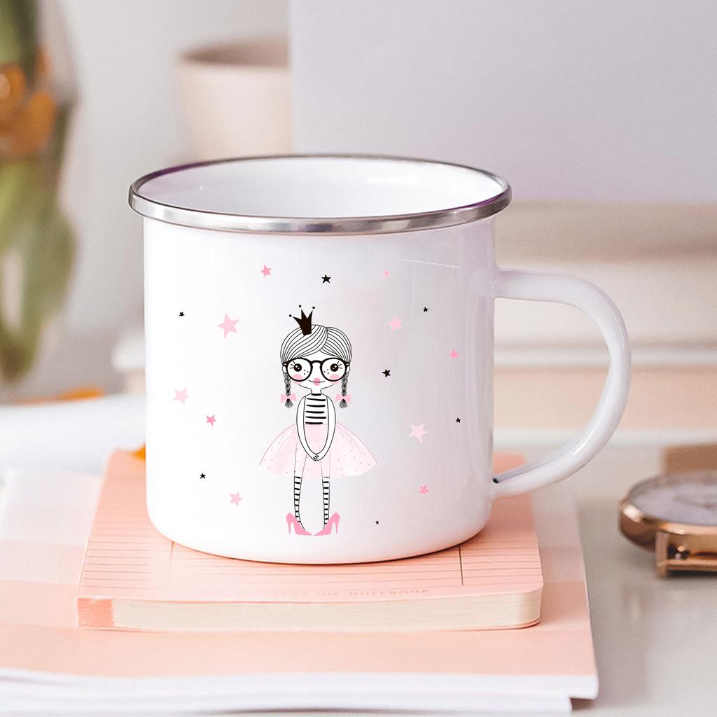Born To Dance Ballet Girls Printed Enamel Mugs Kids Cup of Coffee Travel Mug Stainless Steel Mug Kawaii Friends Drinkware Cupshe