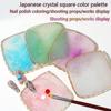1pc Round/Square Painted Gel Polish Palette Natural Resin Onyx Display Board Holder Practice Nail Art DIY Tools