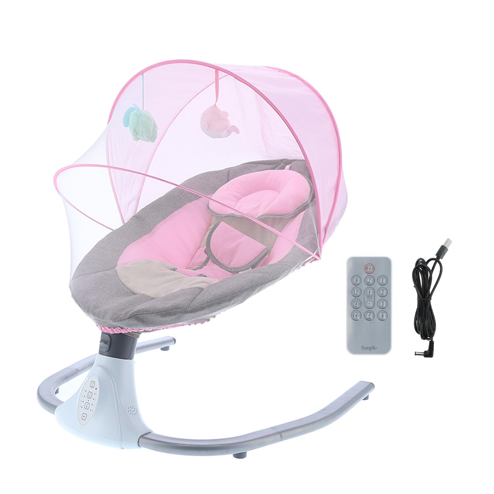 Baby Elektrische Wiegen Pasgeboren USB-stekker Afstandsbediening Baby Kalmerende Schommelwieg