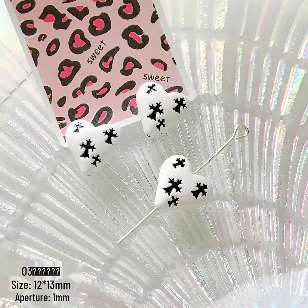 Alloy Heart Bow Milk Tea Beads for DIY Jewelry & Phone Chains