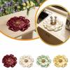 3D Flower Design Dish Draining Mat Water Absorbent Flower Countertop Mat  Bathroom
