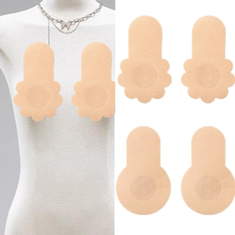 5 Pairs Super Thin Breathable Nipple Pasties With Elastic Lift For Support Hypoallergenics Women's Breast Petals Covers