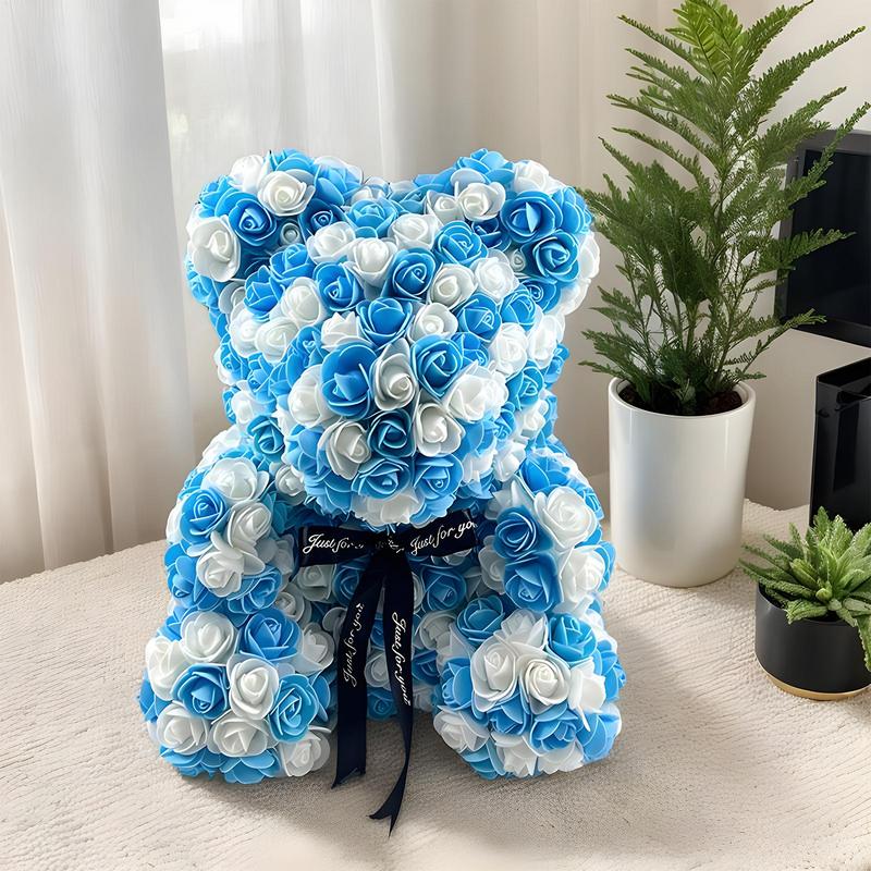 25cm Artificial Flowers Bear Rose Bear Romantic Creative Gifts For Valentines Day Mothers Day Anniversary Wedding Eternal Flower