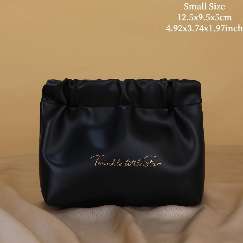 Automatic Closing Mini Storage Bag Travel Portable PU Leather Lipstick Makeup Cable Coins Keys Jewelry Earphone Storage Organizer