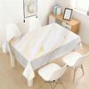 1pc Tablecloth Elegant White with Golden Texture Rectangular Table Cover, Suitable for Dining Table, Coffee Table, Outdoor Picnic, Camping - Durable F
