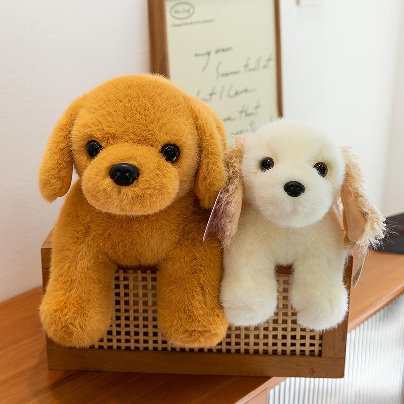 Simulated Golden Retriever Meika Dog Plush Doll Toy Decoration Children's Companion Doll Birthday Gift Puppy