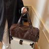 New rivets, short-distance travel, duffel bag, simple commute, business trip, storage bag, unisex accommodation, overnight shoulder bag