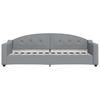 Pull Out Daybed Light Grey 90x190 cm Fabric