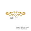 Hip Hop Rock Style Tennis Bracelet, 18K Gold Plated Classic Golden Bracelet, Zirconia Crystal Bracelet for Women Party Jewelry