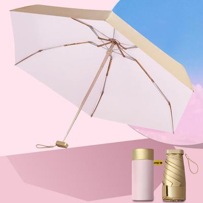 2023 Mini 6 Bone Gold Coating Umbrella Pocket Six Folding Umbrella for Women Girl UV Sun and Rain Umbrella Parasol  Lace