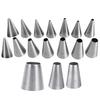 Stainless Steel Piping Tips for Cake & Cookie Decoration - Round Opening In Small, Medium, Large Sizes