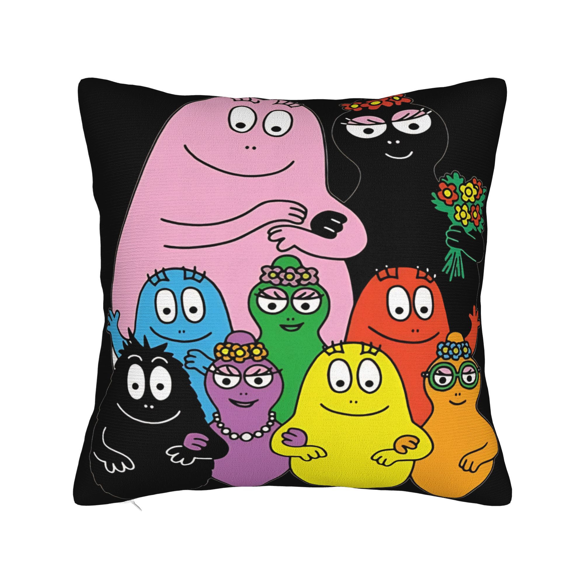 

Barbapapas Pillow Case Custom Pillow Cover Retro Trendy Pillowcases For Sofa Home Decoration 30cmx30cm