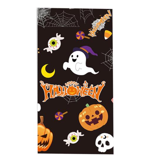 Halloween Tablecloth Spooky Ghost Printed Plastic Tablecloth Waterproof Indoor Outdoor Backdrop Banner Haunted House Decoration Creepy Party Favors