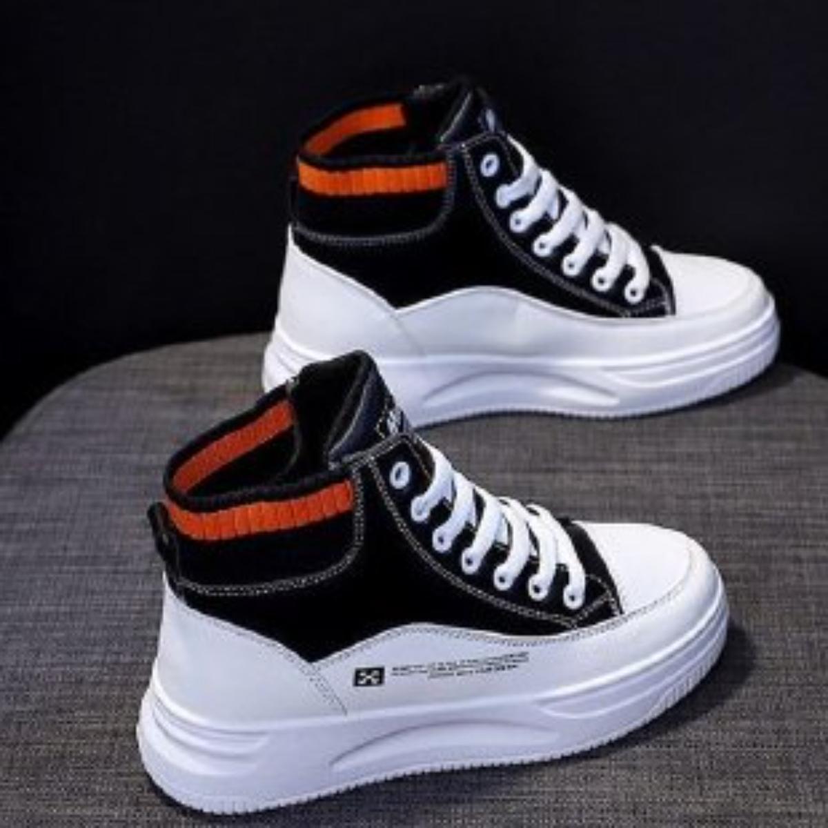 

2024 Весна Женские Кроссовки на Платформе Высокие Кроссовки 2024 Дышащая Белая Спортивная Обувь PU Кожа Теннис для Женщин Баскетбол Femme Compensées 40 чёрный