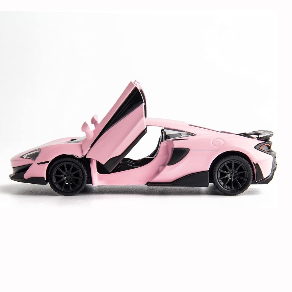 1:36 skala odlewany aluminiowy Model samochodu McLaren 600LP zabawka samochód, pojazdy typu pull back zabawka samochód dla małych dzieci dzieci chłopcy dziewczęta prezent