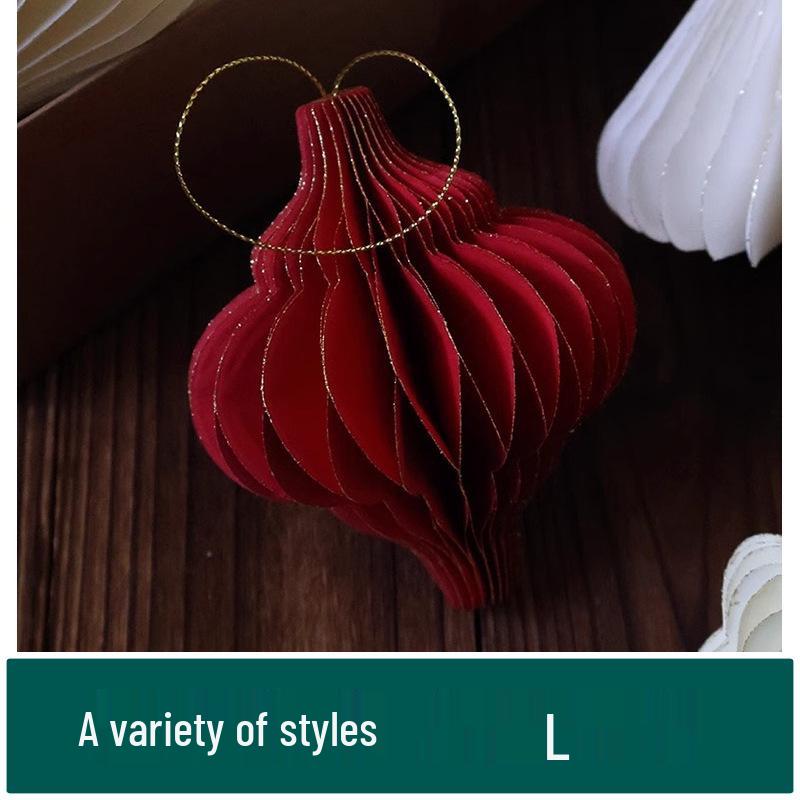Mini Christmas Honeycomb Paper Pendant Decoration