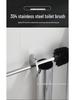 304 Stainless Steel No-Drill Hanging Toilet Brush Set with Deodorant