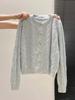 Gentle wind twist knitted cardigan women's 1011 spring and autumn loose simple casual sweater top coat