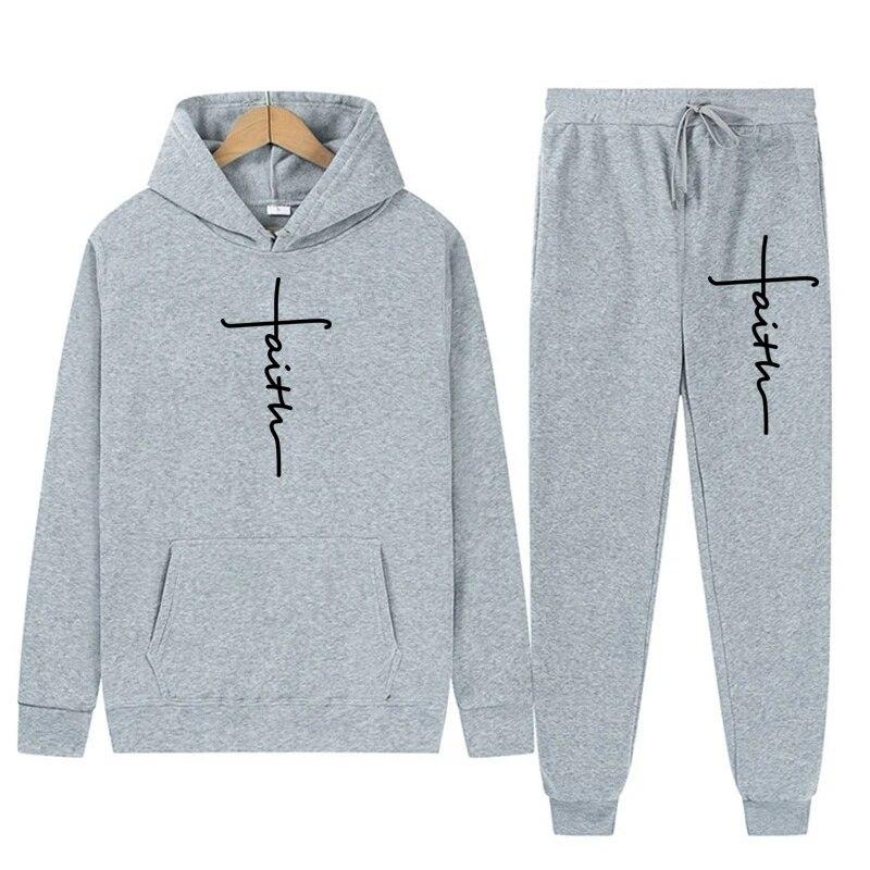 Huvtröjor för män och Byxor för män Casual Herrträningsdräkt Sportkläder Höst Vinter Herrdräkt Herrkläder Fritidsset Manlig