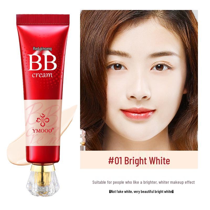 Ying Mo Red Ginseng Diamond Essence Foundation: Long-lasting, Hydrating, Easy-blend, Concealing, Natural Brightening. 30g