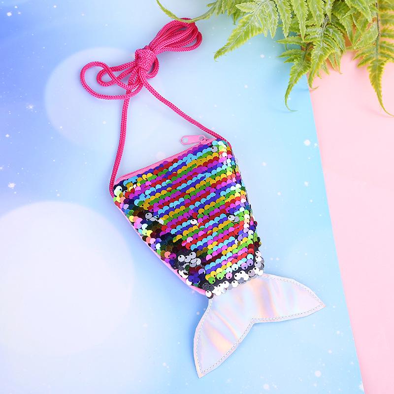 Mermaid Glitter Coin Purse - Children's Crossbody Bag & Women's Shoulder Bag