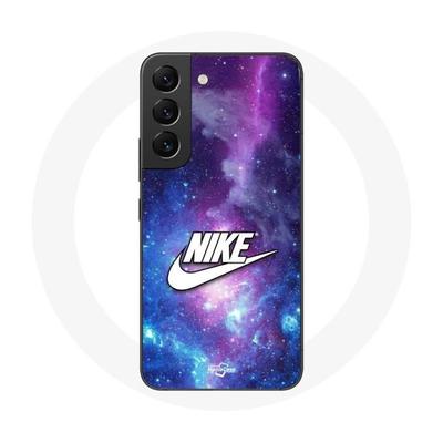 Pouzdro - Nike - Samsung Galaxy S21 FE - Bílé logo - Barevný vesmír - Měkké