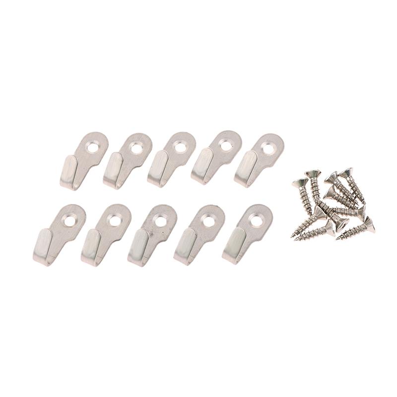 

10 шт./набор Мини J-образный крючок из нержавеющей стали с винтом Вешалка для ключей Вешалка на стену Крючок для перфорации Фурнитура для ванной комнаты и кухни чёрный