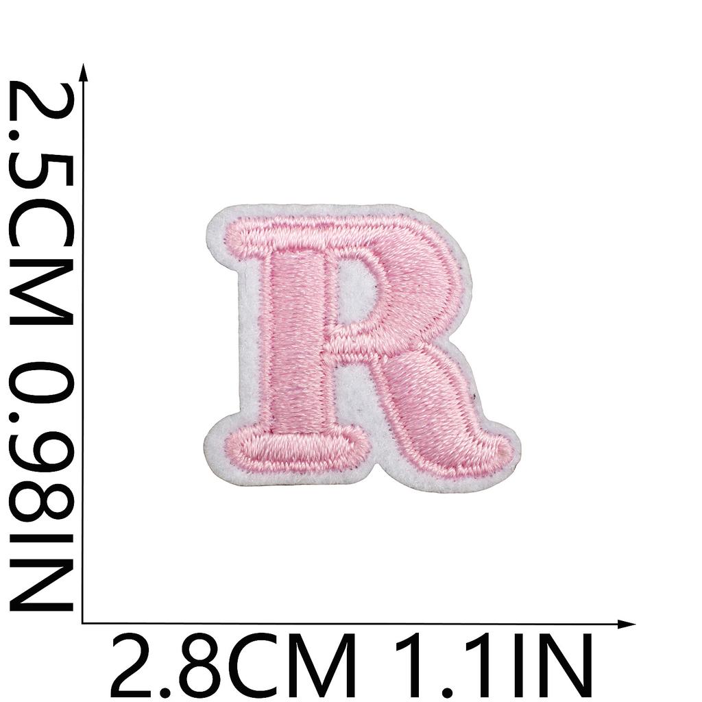 Mini Pegatina de Tela Bordada con Alfabeto Inglés Tamaño Pequeño DIY para Bolso Cambiante Parche Decorativo Pegatina Etiqueta Bordada por Computadora Número
