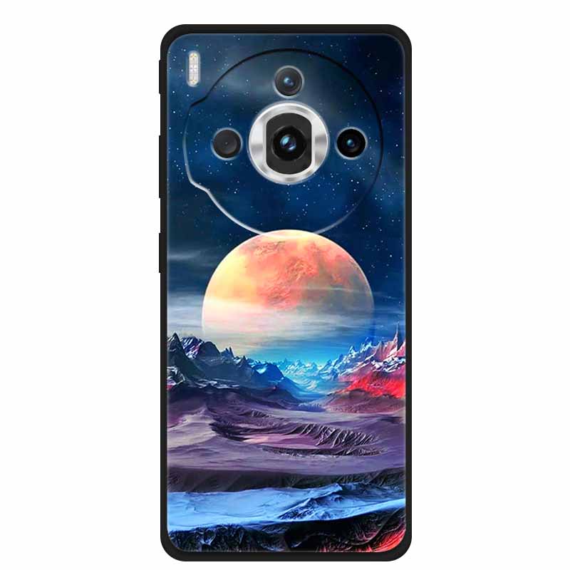 For ZTE nubia Z60S Pro 6.78" Case TPU Soft Black Silicone Painted Cute Cat Starry Cover for Nubia Z60S Pro Luxury Animals Funda