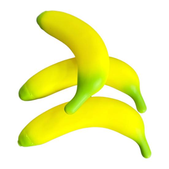 Falsche Banane Hundespielzeug zur Linderung von Langeweile und Angst Quietschendes Obst Interaktives Spielzeug Bissfest Welpen Zahnen Reinigungsspielzeug Haustier