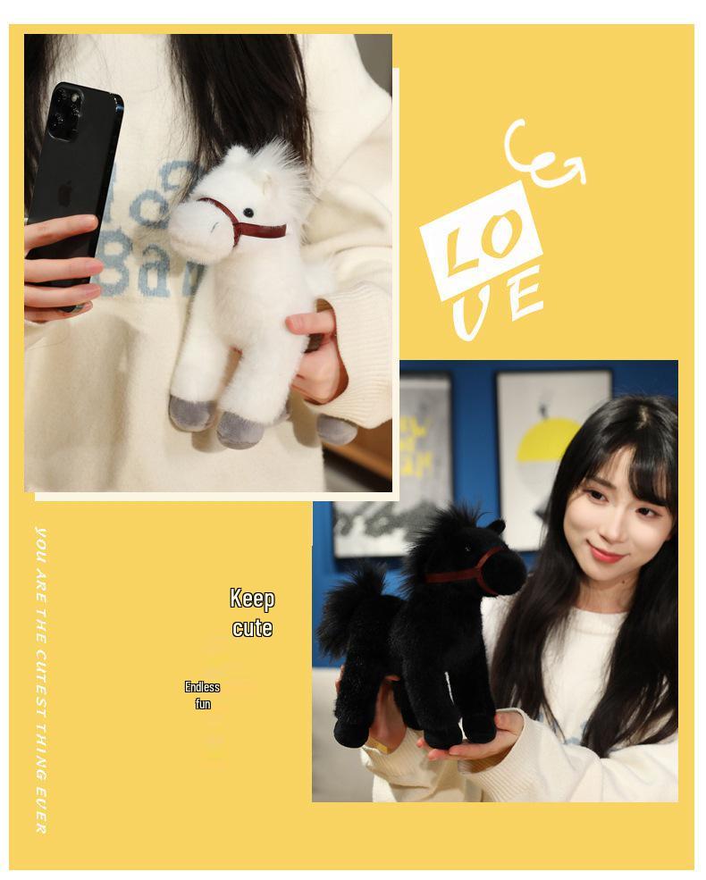 Cute Little Horse Plush Toy Pendant - Children's Zoo Animal Mascot Doll