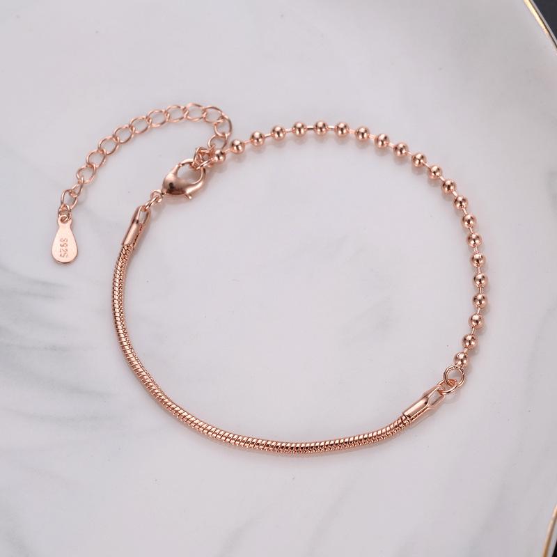Personalized Retro Box Chain Bracelet - Elegant Silver, Versatile Japanese-Korean Inspired Couple's Jewelry for Women