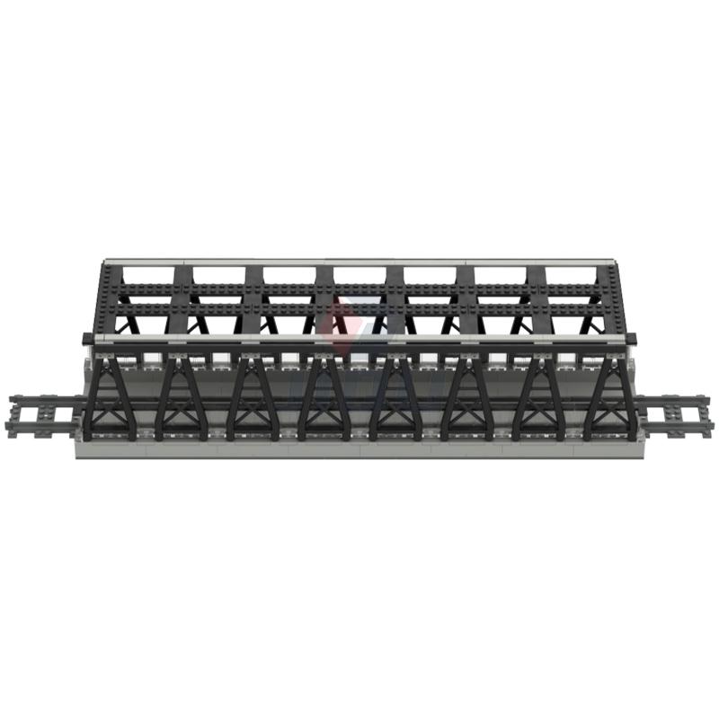 non-toxic Subway Bridge Model Set MOC Building Blocks Compatible 53401 Railway Track Parts City Train station Assembly Bricks Kid Toy Gift