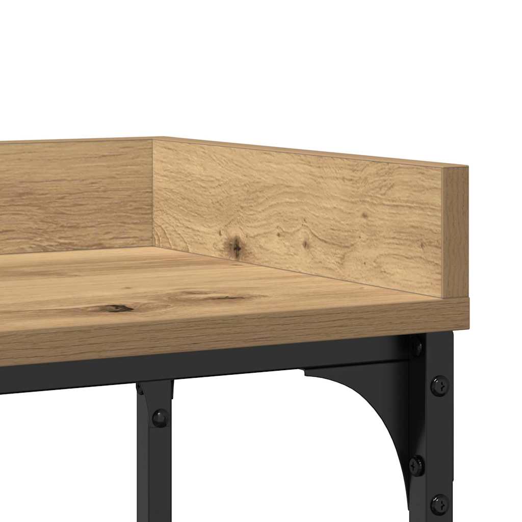 Console Table with Shelf Artisan Oak Finish 100 x 30 x 80 cm