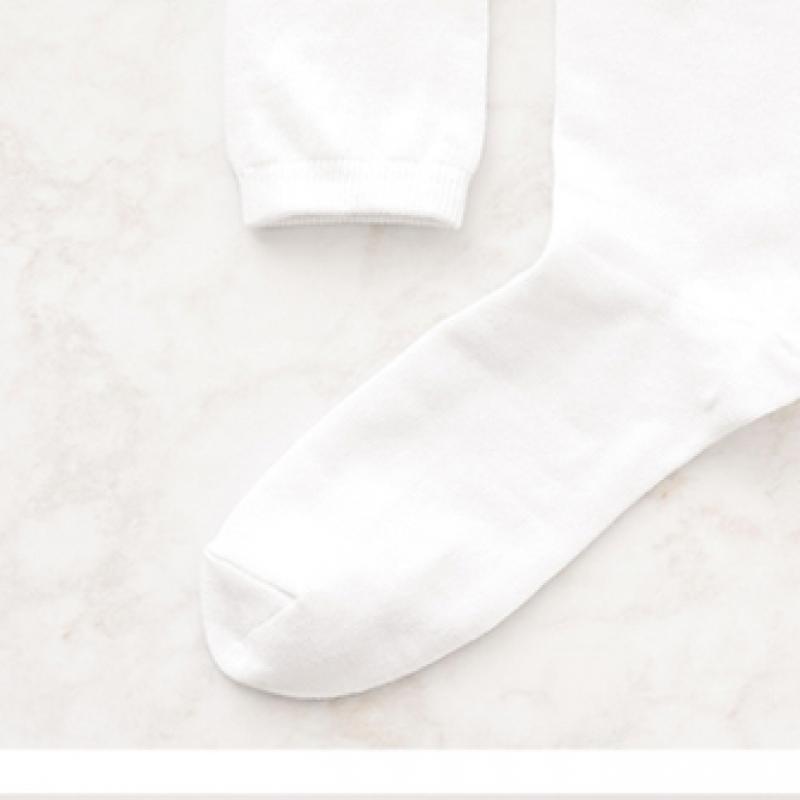 Popcorn   Kiki Men S baSic Mid Length SockS White