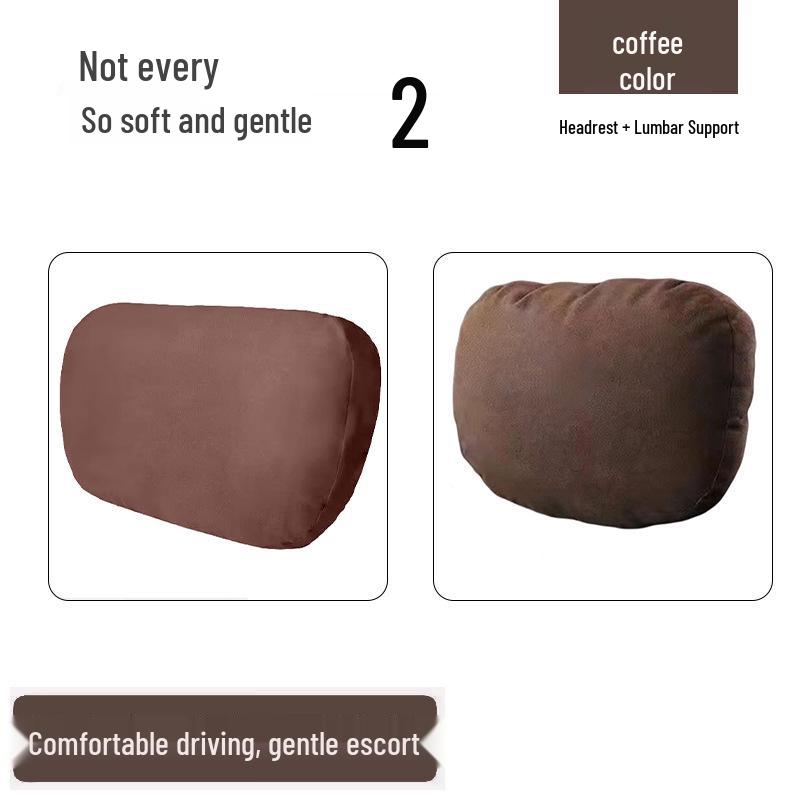 Suede Lumbar Support Pillow for Maybach - Original Neck and Headrest Cushion