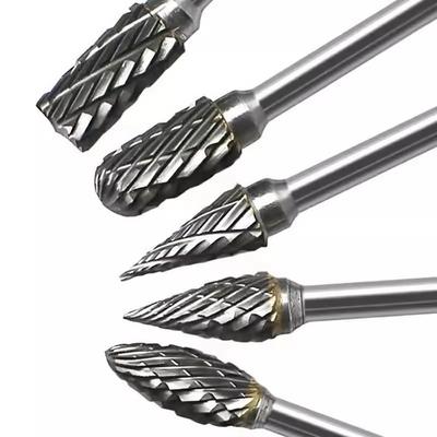 Zmart 3mm Tungsten Router Diamond Slice Set with Shank Tungsten Carbide Milling Rotary Broken Steel Cone Drill Set 10-Piece 1/8" Cutter,